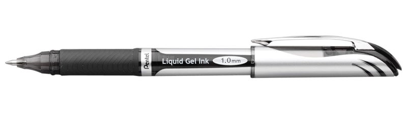 Pentel EnerGel Gel Ink Pen, (1.0mm), Bold Point, Metal Tip, Black Ink, 2 Pack (BL60BP2A) - Image 2