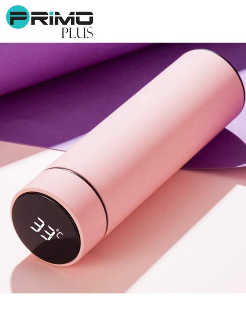 بريمو بلس زجاجة ذكية معزولة ومفرغة من الهواء وعازلة للحرارة ومزودة بشاشة LCD تعمل باللمس ومصنوعة من الستانلس ستيل وردي - Image 3