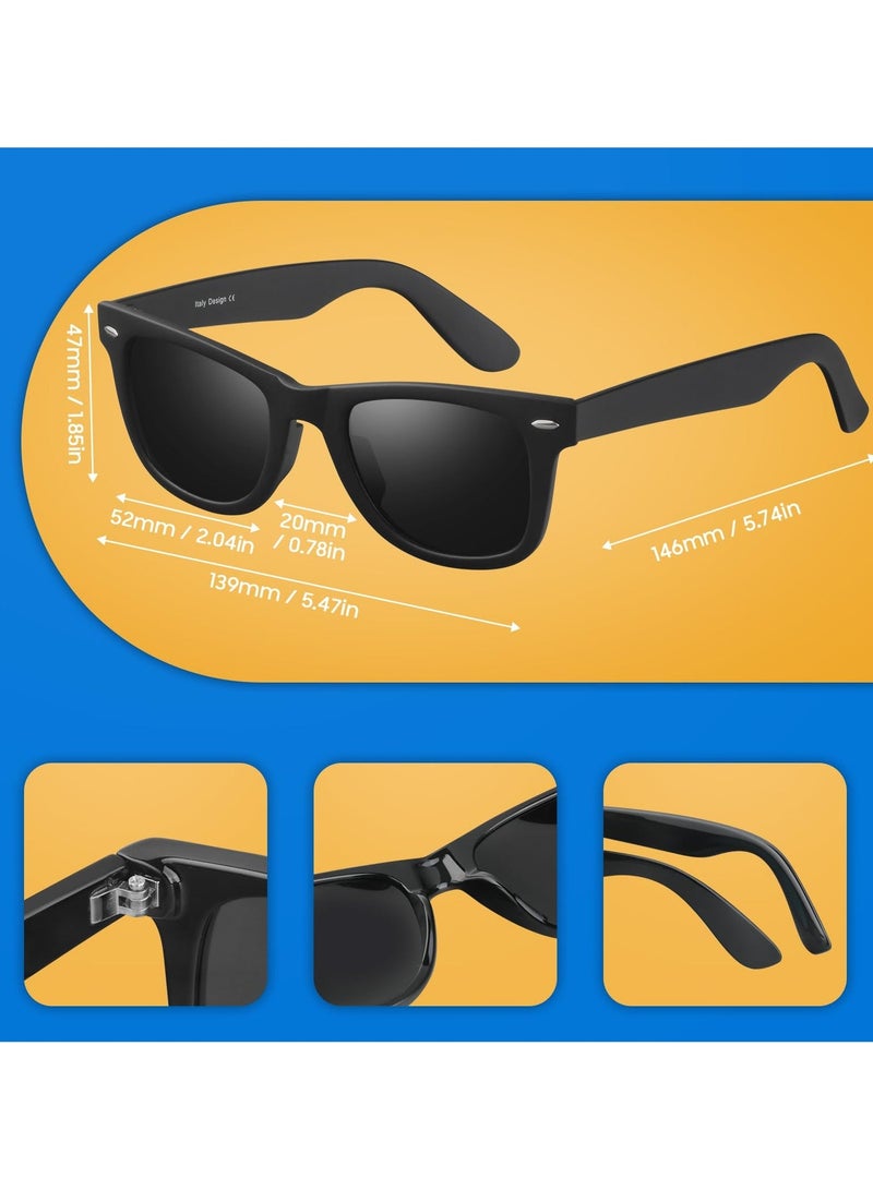 Noorly Polarised Sunglasses Mens Retro Sun Glasses, UV400 Polarized Sunglasses for Men and Women – Lightweight Square Frame Sunglasses for Men Women for Driving Running Travel Daily Wear - Image 4