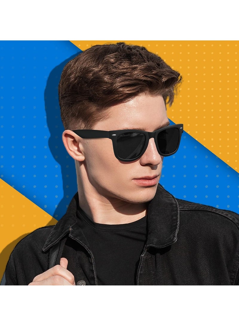 Noorly Polarised Sunglasses Mens Retro Sun Glasses, UV400 Polarized Sunglasses for Men and Women – Lightweight Square Frame Sunglasses for Men Women for Driving Running Travel Daily Wear - Image 2