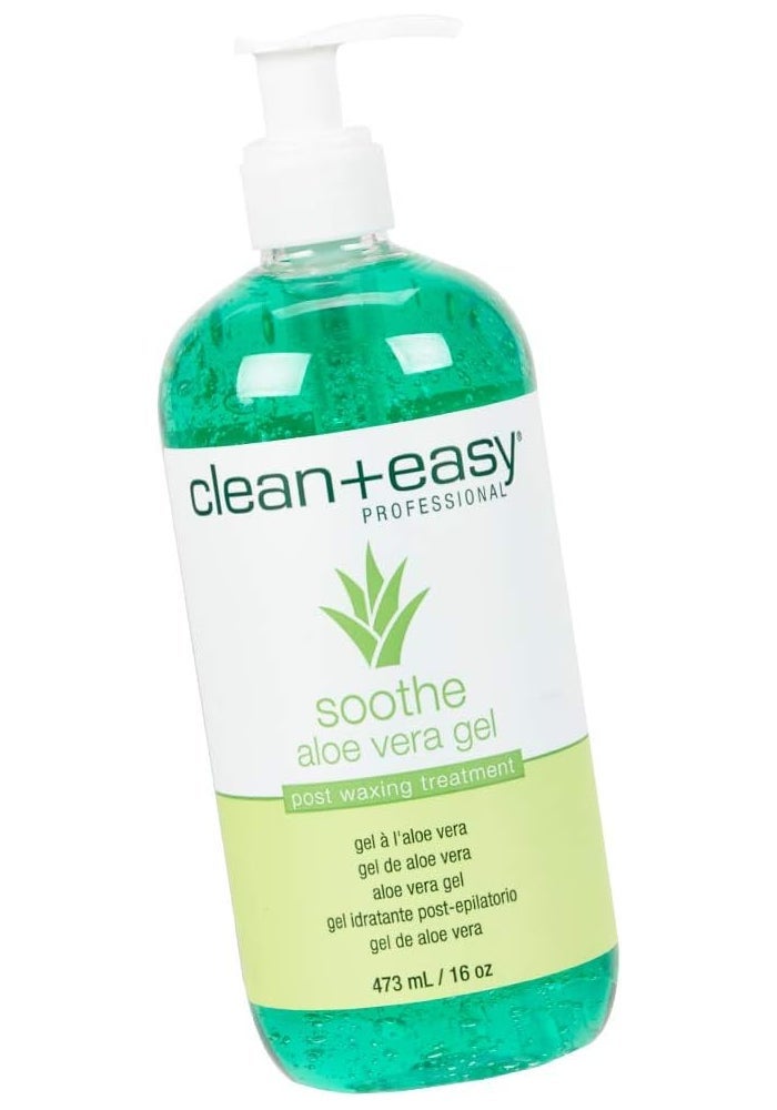 Clean + Easy Soothe Aloe Vera Gel - 16 oz Post Waxing Treatment - Image 1