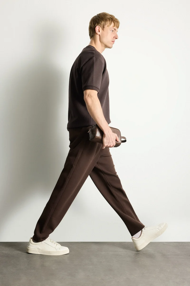 Defacto  Regular Fit Straight Leg Trousers for Men | Best Price UAE