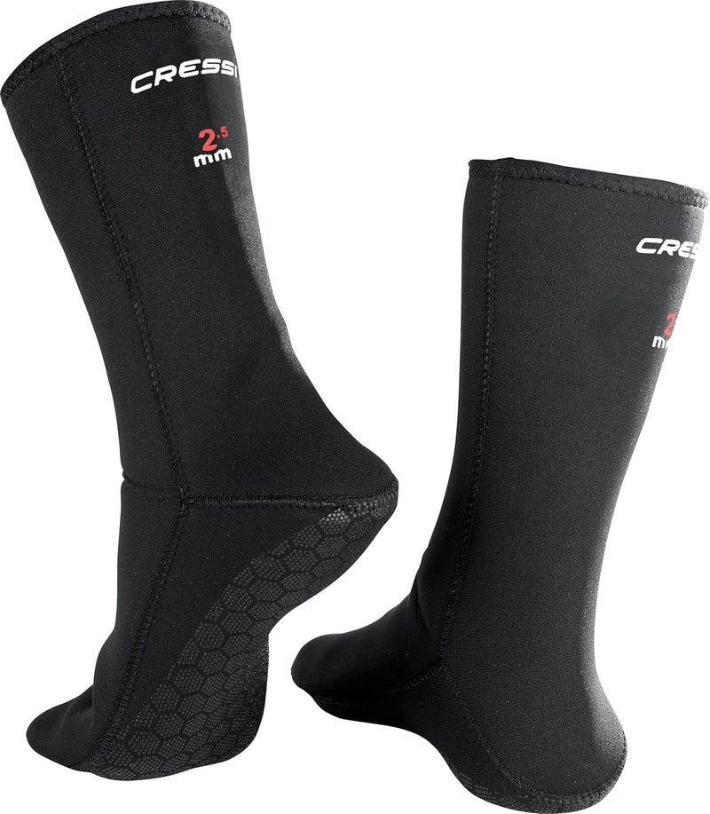 Cressi Anti-Slip Neoprene Socks for Snorkeling and Scuba Diving - 2.5mm Thickness - Image 1