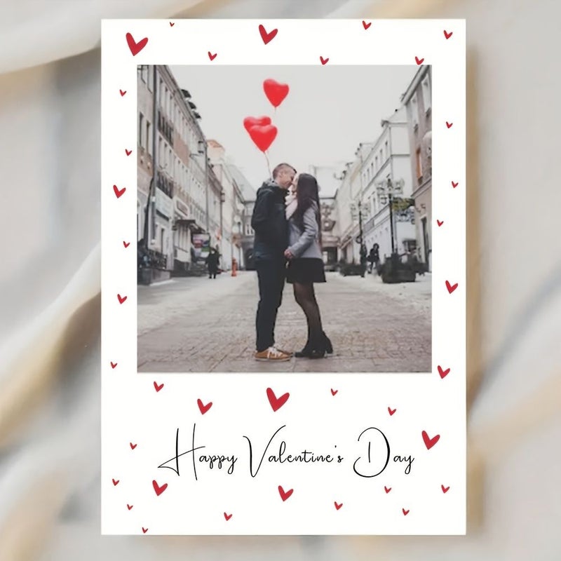 3 Pcs Orange Envelope Photo Cards With Personalized Upload Text And Images For Weddings Engagements Anniversaries Valentine Love Greeting Thank You Cards - Image 1
