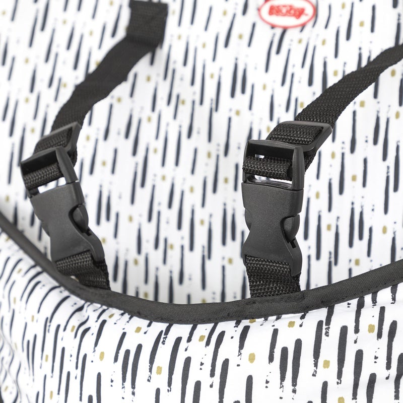 Nuby On The Go Toddler Portable Travel Chair for Babies and Toddlers - 5 Point Safety Adjustable Straps - 6+ Months - Folds into a Storage Bag, Brush Strokes - Image 5