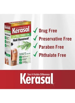 Kerasal Kerasal Renewal Nail Repair Solution with Tea Tree Oil for Discolored and Damaged Nails, 0.33 Oz (Pack of 1)  - Image 3