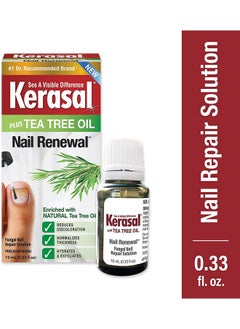 Kerasal Kerasal Renewal Nail Repair Solution with Tea Tree Oil for Discolored and Damaged Nails, 0.33 Oz (Pack of 1)  - Image 2