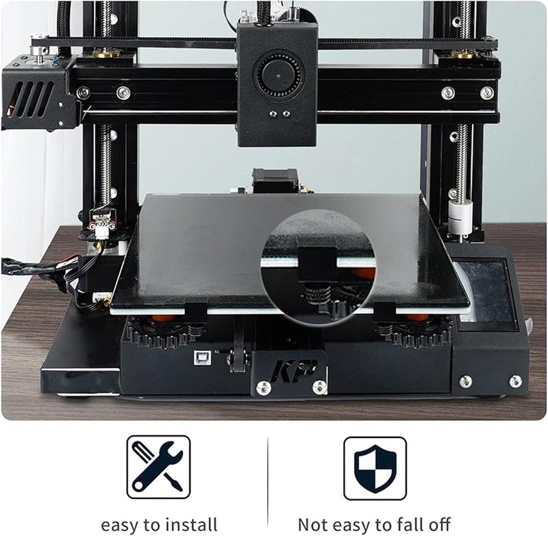 4 قطع من مشابك سرير التسخين الزجاجية من سبائك الألومنيوم قابلة للتعديل، مشابك سرير التسخين باللون الأسود - Image 3