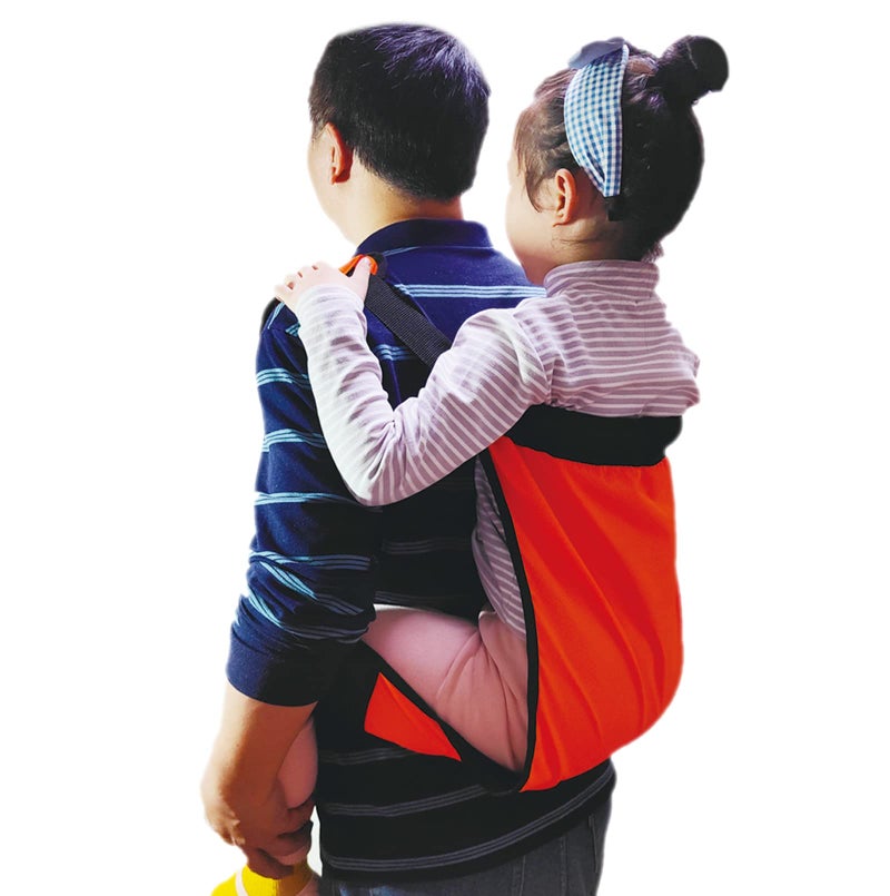 DOPHO Lightweight Kids Carrier Belt Hiking Back Pack Belt Outdoor Children Lift Sling for Transferring Children to Car,Wheelchair,Vehicle,Bed,Chair (Orange) - Image 2