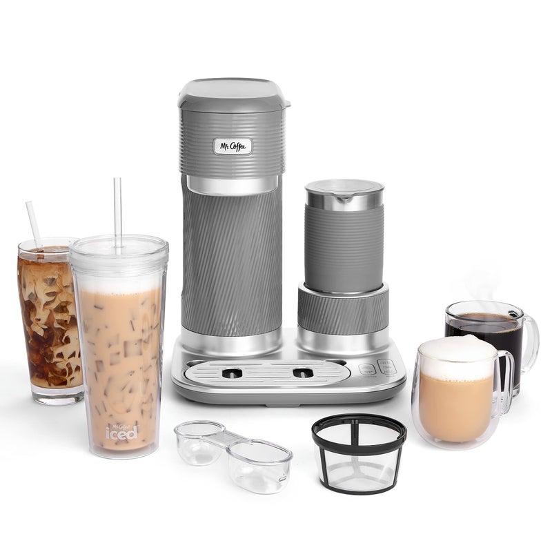 Mr. Coffee 4-in-1 Latte Lux Iced Hot Coffee Maker with Built-In Milk Frother Single-Serve 22 Ounces - Image 3