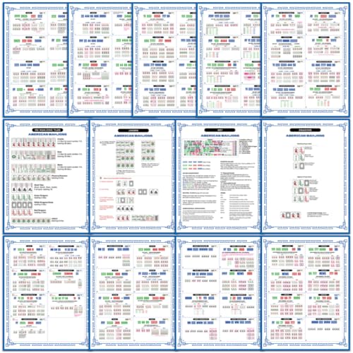 gisgfim 71 Pcs Mahjong Flash Cards Visual Reference Guide 2025 American Mah Jongg Cards Learning Aid for Mahjongg Beginners Lovers Mah Jongg Accessories and Gifts Mahjong Party Supplies - Image 1