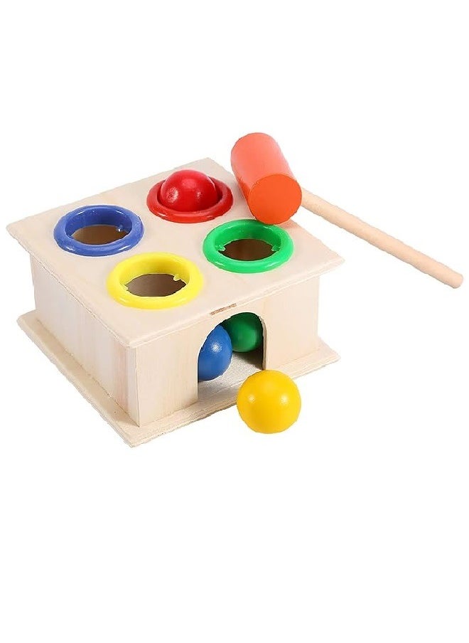 ماركة غير محددة Wooden Hammer Toy for Kids, Educational for Early Learning, Hammer Box and Trendy Balls, Handmade Safe and Durable Wood, for Kids Toys and Development  - Image 4