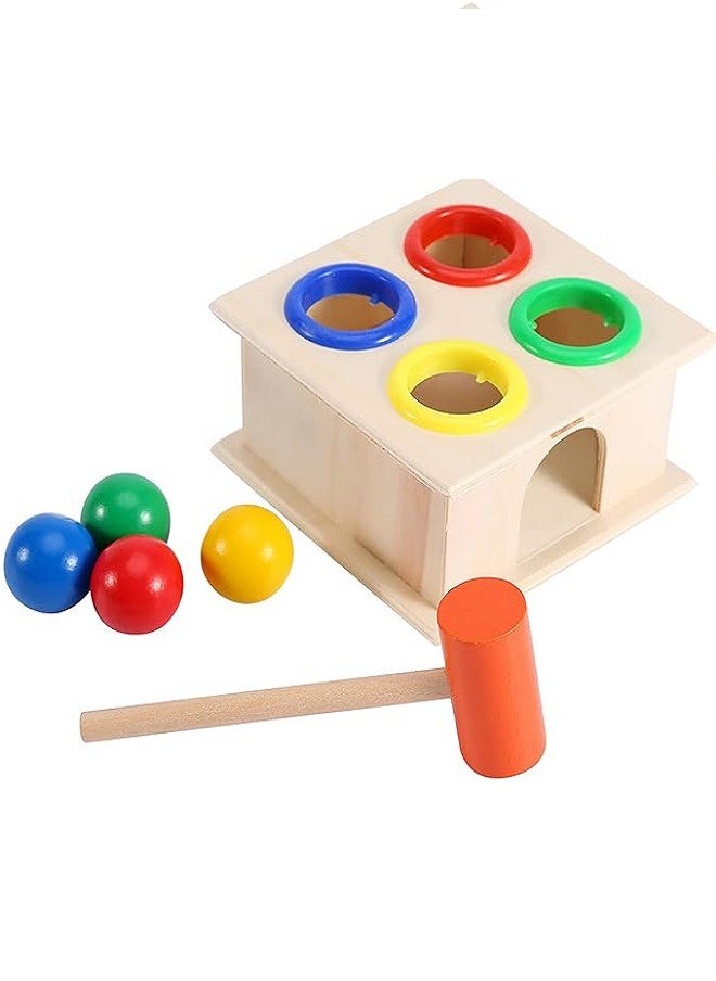ماركة غير محددة Wooden Hammer Toy for Kids, Educational for Early Learning, Hammer Box and Trendy Balls, Handmade Safe and Durable Wood, for Kids Toys and Development  - Image 5