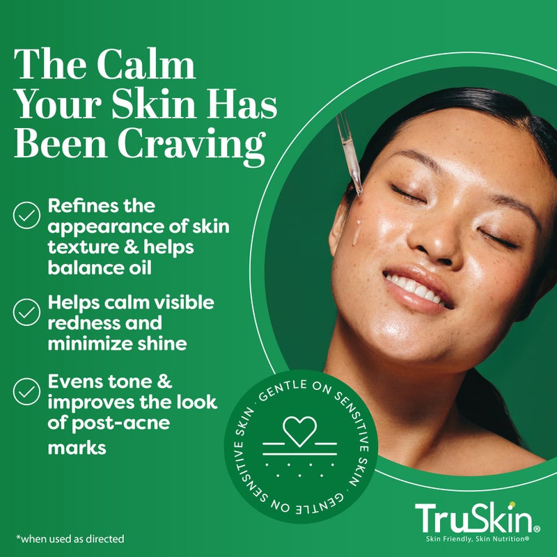 TruSkin Tea Tree Oil Acne Treatment for Face â€“ Acne Serum â€“ Improve the Appearance of Pores, Skin Tone for Smooth, Glowing Skin with Salicylic Acid, Vitamin C, Niacinamide & Retinol, 2 OZ - Image 3