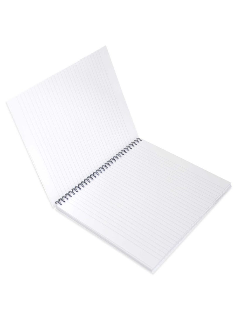 FIS Pack of 5  Spiral Hard Cover Notebook Single Line, 10X8 Inches (25.4 X 20.32 Cm) 100 Sheets -FSNBS1081907 - Image 2