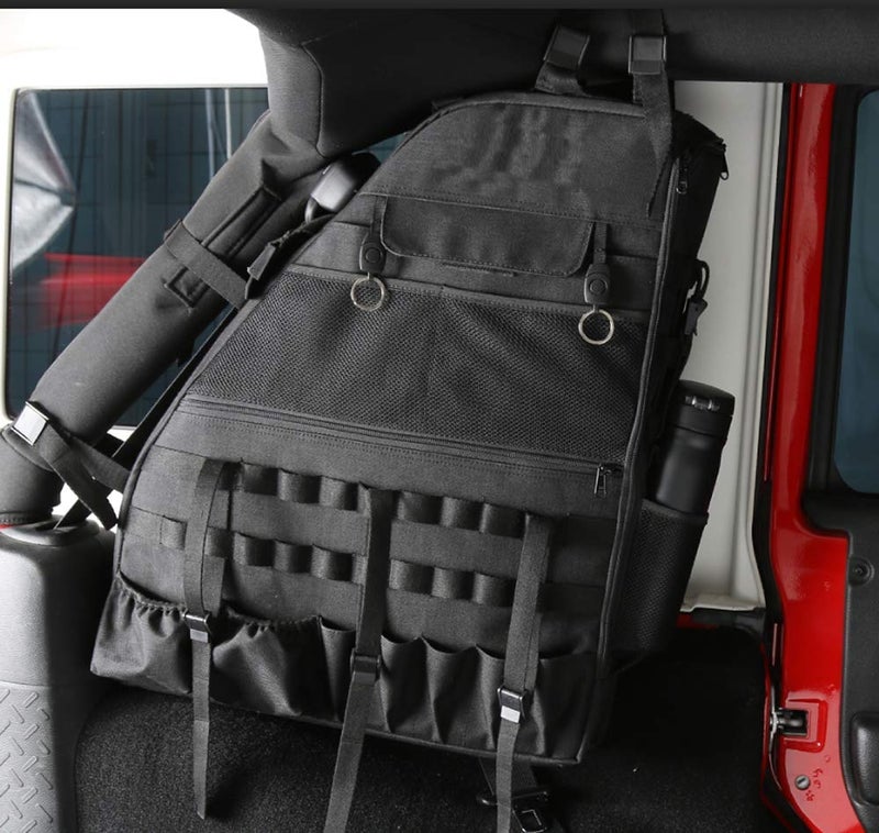 Hooke Road Roll Bar Storage Bags Organizer Saddle Bag for 1997-2025 Jeep Wrangler TJ & JK & JL Unlimited 4-Door - Pair - Image 3
