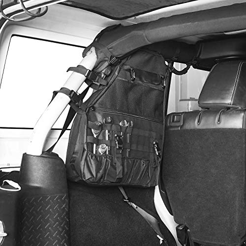 Hooke Road Roll Bar Storage Bags Organizer Saddle Bag for 1997-2025 Jeep Wrangler TJ & JK & JL Unlimited 4-Door - Pair - Image 2