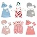 UNICORN ELEMENT 6 Sets 1418 Inch Baby Doll Clothes 16 Inch Doll Outfit for 43cm Reborn Dolls Total 15 Pcs Doll Accessories Doll Clothes and Accessories for 18 Inch Girl Dolls - Image 2