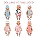 UNICORN ELEMENT 6 Sets 1418 Inch Baby Doll Clothes 16 Inch Doll Outfit for 43cm Reborn Dolls Total 15 Pcs Doll Accessories Doll Clothes and Accessories for 18 Inch Girl Dolls - Image 4