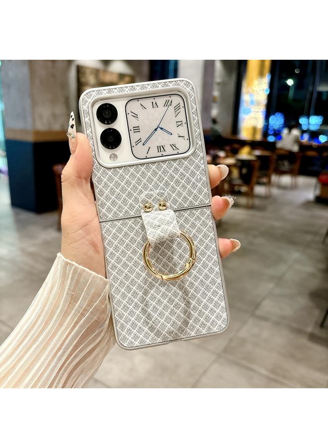 Zaboon Case For Huawei nova Flip Sparkling Diamond Rhombus PC Phone Case with Ring - Image 2