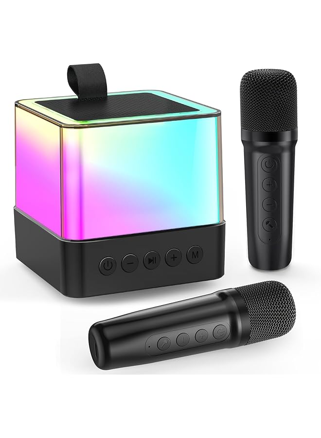 erorex Portable Bluetooth Speakers，Mini Karaoke Machine Portable Bluetooth Speaker With 2 Pcs Wireless Microphone Karaoke Machine For Adults And Kids，Birthday Gifts For Girls Boys  - Image 1