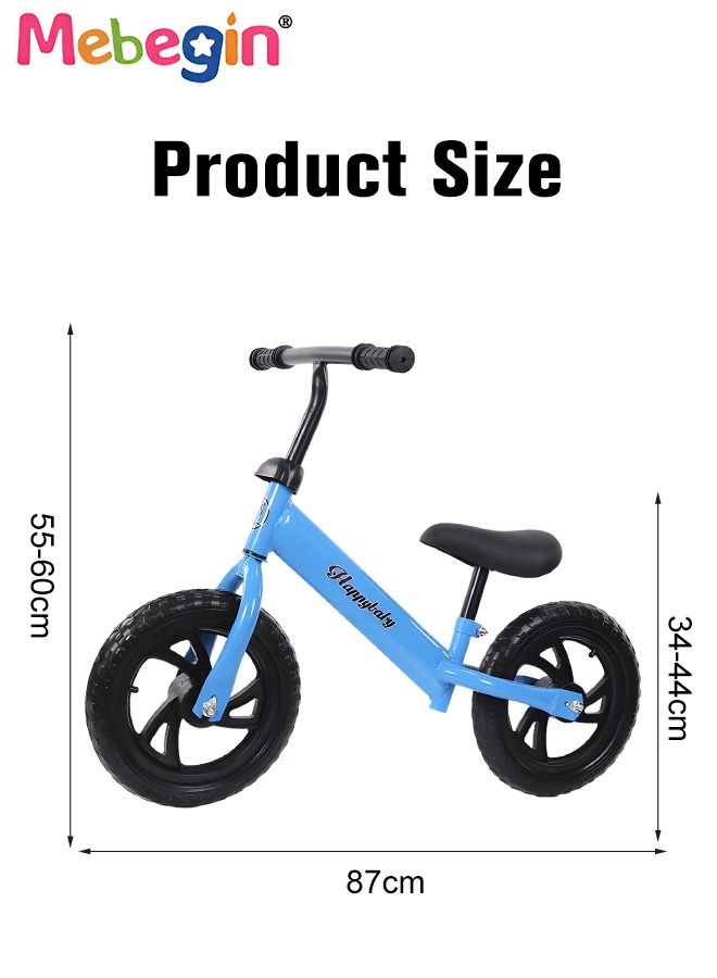 MEBEGIN Lightweight No Pedal Bike for Kids with Adjustable Handlebar and Seat,Early Learning Interactive Push Bicycle Toddler Training Bike for Boys Girls Gift Blue  - Image 5