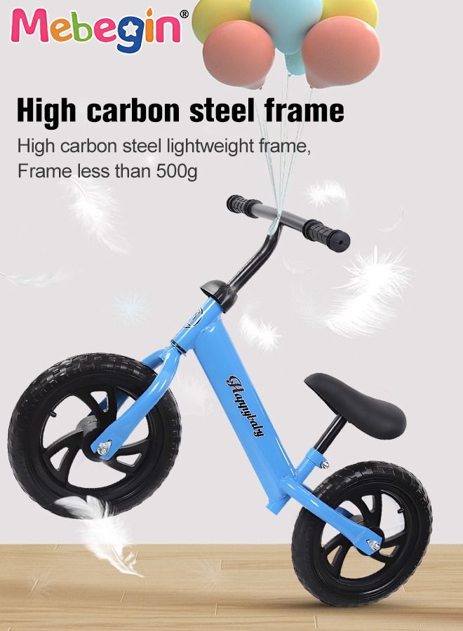 MEBEGIN Lightweight No Pedal Bike for Kids with Adjustable Handlebar and Seat,Early Learning Interactive Push Bicycle Toddler Training Bike for Boys Girls Gift Blue  - Image 2