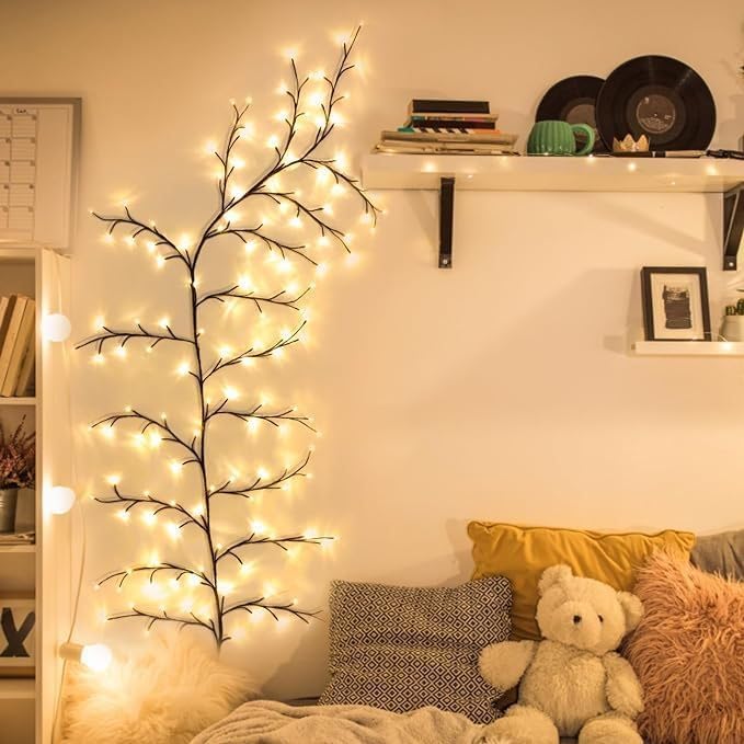 Foxelli Tree Branches Decorative Wall Light Aesthetic Willow Vine Lights Flexible Enchanted Fairy Lights Twinkle Tree Lighted Branches LED Tree Branch Light Flexible Vine Fairy Lights Twinkle Artificial 2 - Image 2