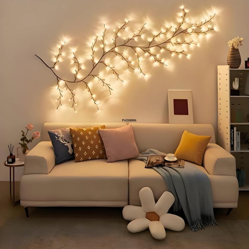 Foxelli Tree Branches Decorative Wall Light Aesthetic Willow Vine Lights Flexible Enchanted Fairy Lights Twinkle Tree Lighted Branches LED Tree Branch Light Flexible Vine Fairy Lights Twinkle Artificial 2 - Image 1