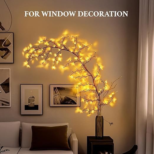 Foxelli Tree Branches Decorative Wall Light Aesthetic Willow Vine Lights Flexible Enchanted Fairy Lights Twinkle Tree Lighted Branches LED Tree Branch Light Flexible Vine Fairy Lights Twinkle Artificial 2 - Image 3