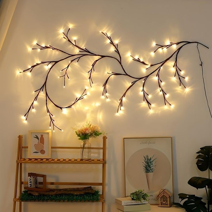 Foxelli Tree Branches Decorative Wall Light Aesthetic Willow Vine Lights Flexible Enchanted Fairy Lights Twinkle Tree Lighted Branches LED Tree Branch Light Flexible Vine Fairy Lights Twinkle Artificial 2 - Image 4