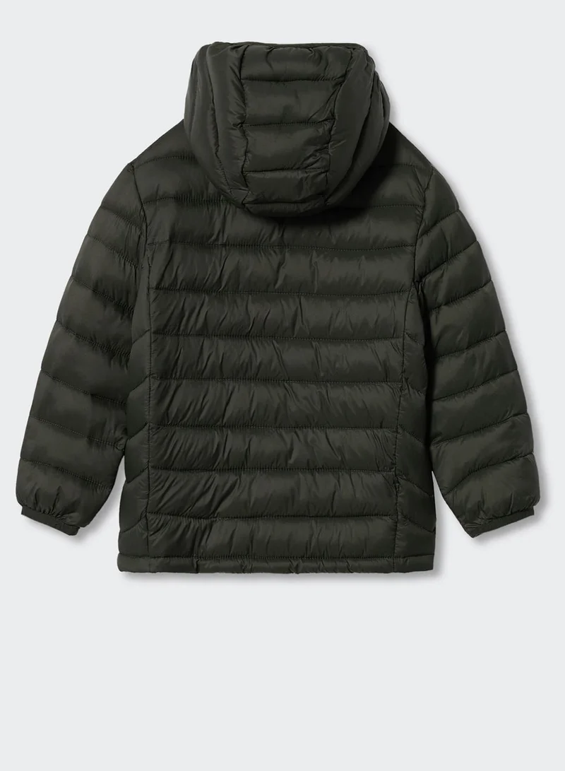 MANGO Kids Puffer Hooded Jacket