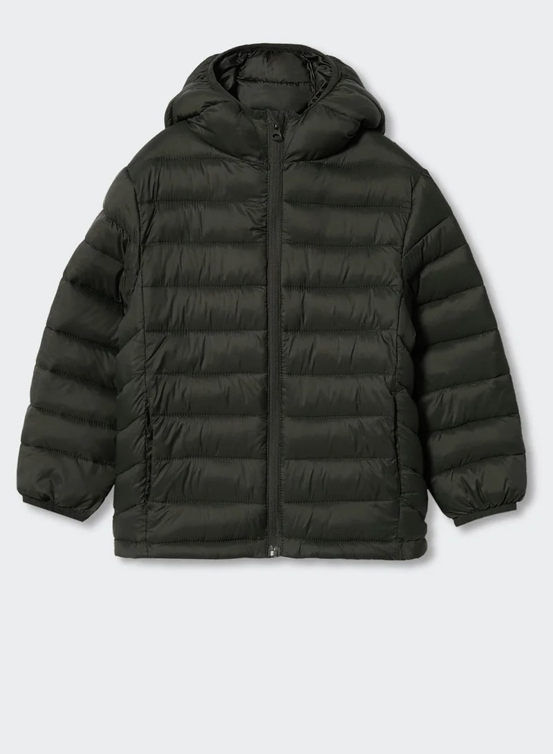 MANGO Kids Puffer Hooded Jacket