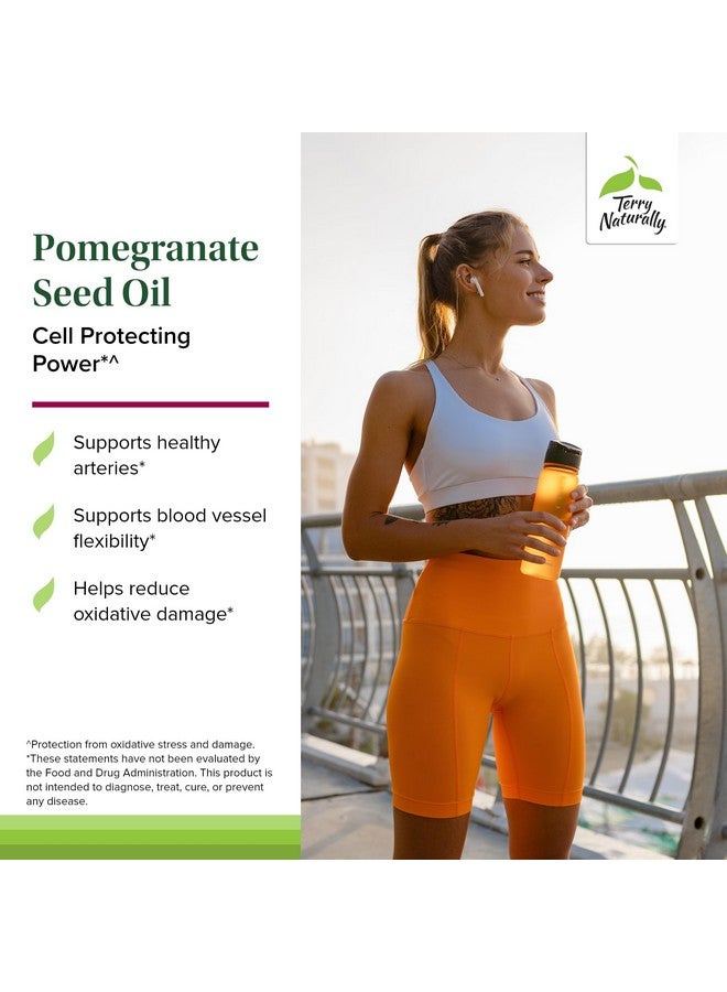 Terry Naturally Pomegranate Seed Oil - Dietary Supplement to Support Cardiovascular Health - Herbal Non-GMO Supplement with Omega-5 & Pomegranate Extract - 60 Softgels, (Pack of 2) - Image 3