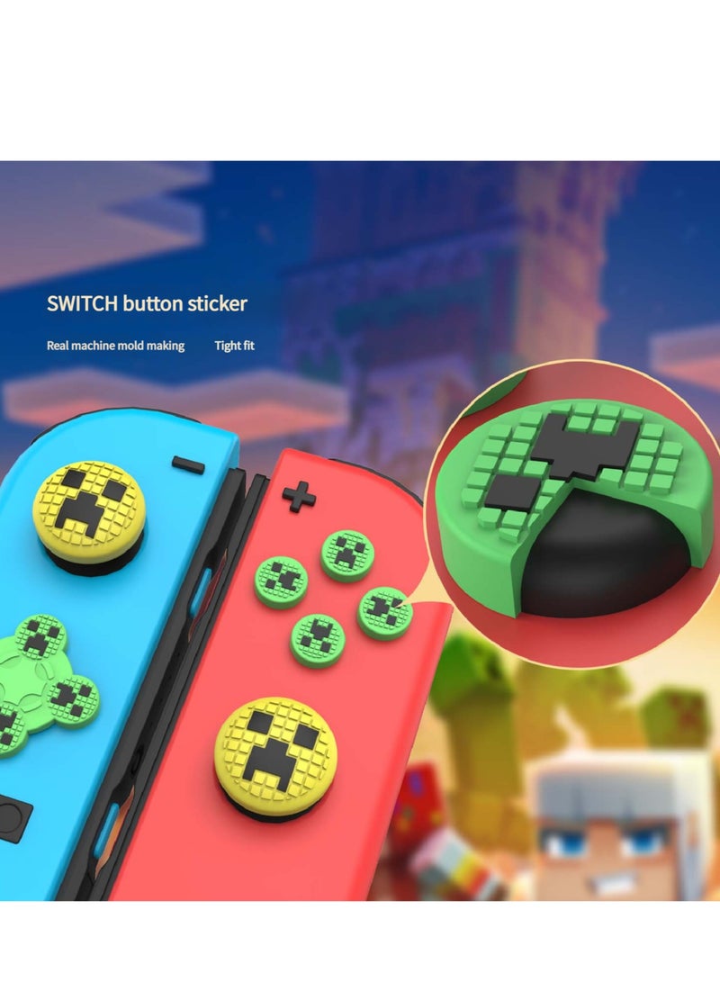 Minecraft Themed Silicone on Protector Stickers for Switch Lite / Joy / NS / OLED Controllers - Image 3