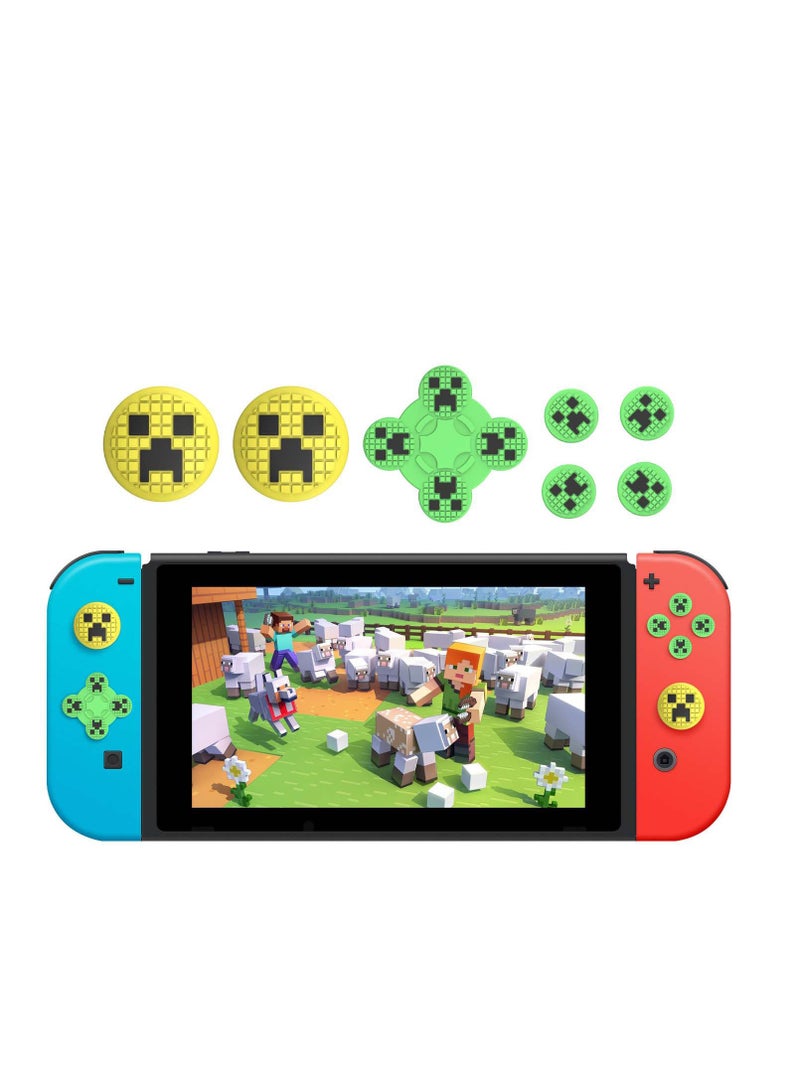 Minecraft Themed Silicone on Protector Stickers for Switch Lite / Joy / NS / OLED Controllers - Image 1