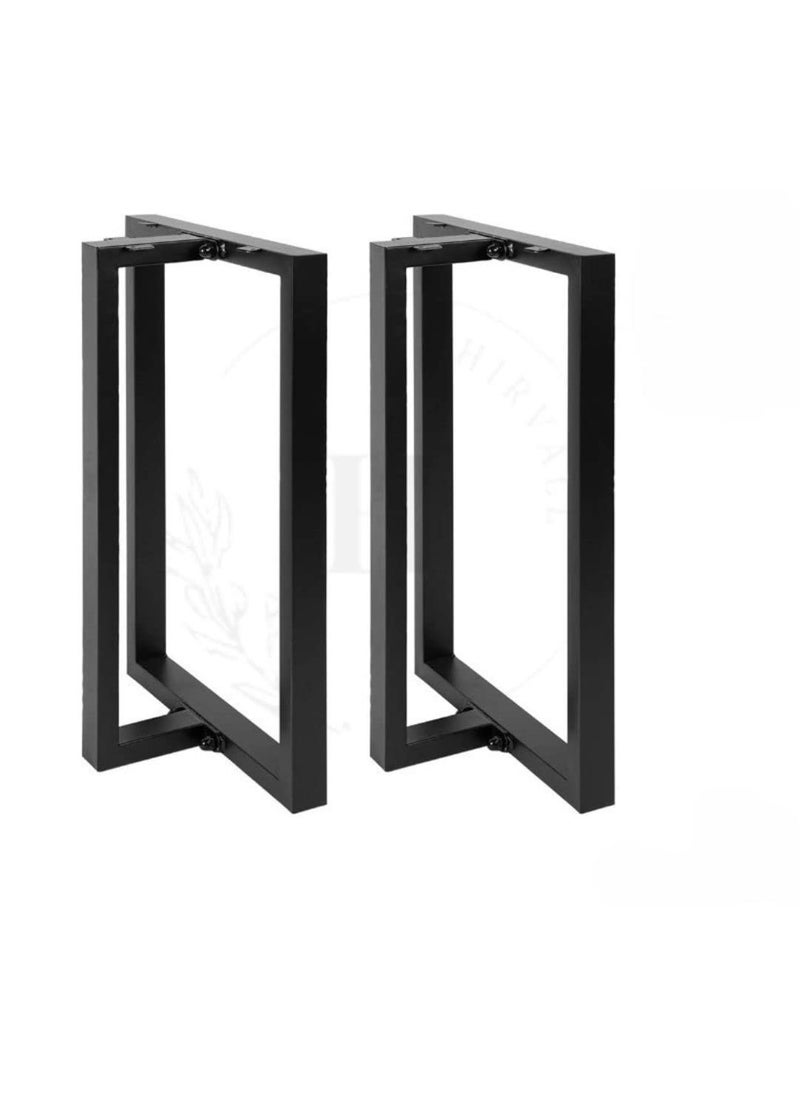 HIRVALL HIRVALL Metal Furniture Legs 2pcs Solid Mild Steel Furniture Legs with New Modern Style for Side Table Legs TV Stand Legs Table Cabinet Legs Sofa Legs 2 pcs T Designe  - Image 1