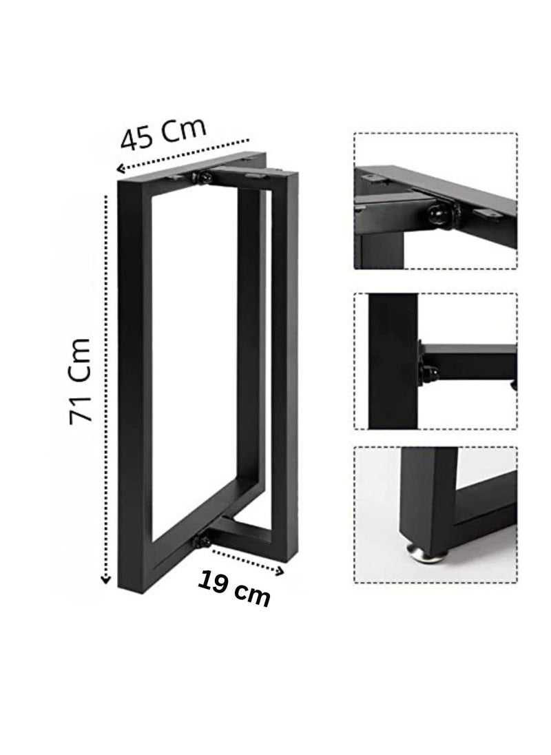 HIRVALL HIRVALL Metal Furniture Legs 2pcs Solid Mild Steel Furniture Legs with New Modern Style for Side Table Legs TV Stand Legs Table Cabinet Legs Sofa Legs 2 pcs T Designe  - Image 3