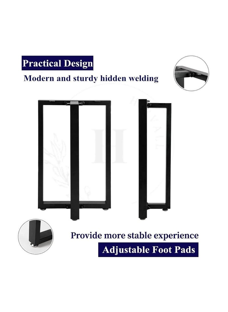 HIRVALL HIRVALL Metal Furniture Legs 2pcs Solid Mild Steel Furniture Legs with New Modern Style for Side Table Legs TV Stand Legs Table Cabinet Legs Sofa Legs 2 pcs T Designe  - Image 5