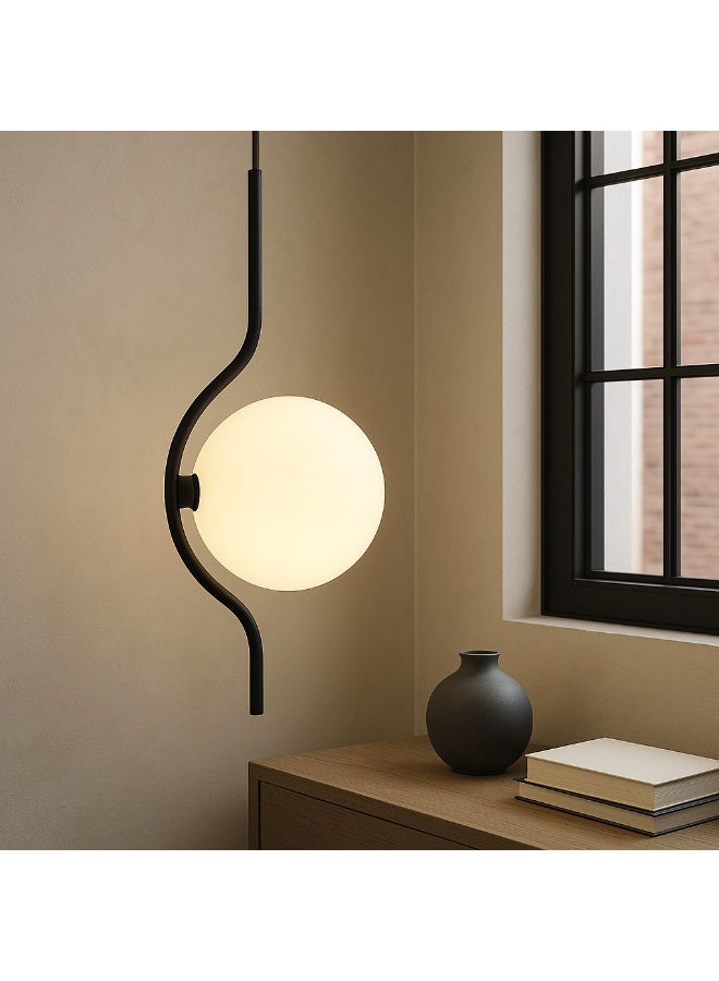 Cluc Black Globo di vetro Pendant light - Image 3