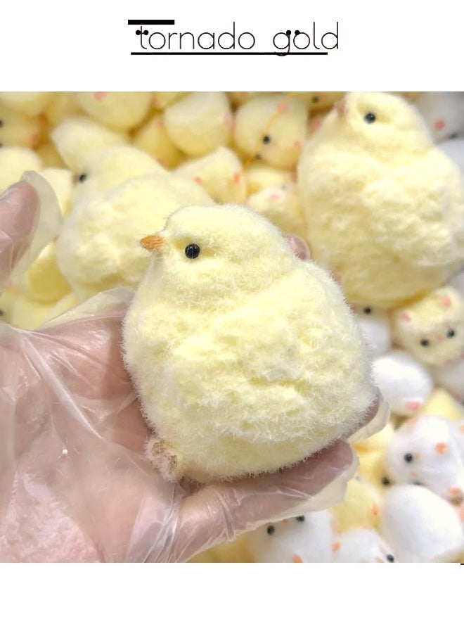 tornado gold Handmade Chicken Soft Toy Silicone Squeeze Toy Baby Squeeze Happy Stuffed Baby Chicken Squeeze  - Image 1
