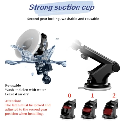 Epronic Carplay Mount with Scrwes Flexible Suction Cup Bracket for 7"/ 9"/ 10.26" Car Android Auto Screen Upgraded Windshield Dashboard Suction Cup Mount - Image 3