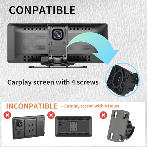 Epronic Carplay Mount with Scrwes Flexible Suction Cup Bracket for 7"/ 9"/ 10.26" Car Android Auto Screen Upgraded Windshield Dashboard Suction Cup Mount - Image 2