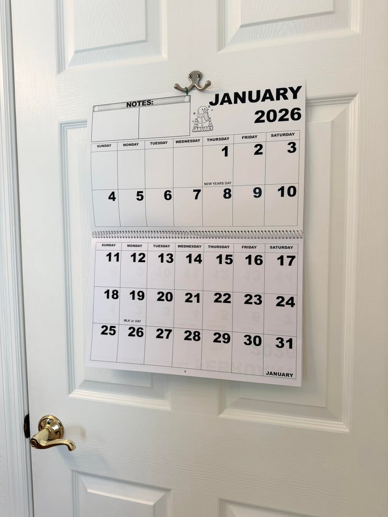 MAGNIFYING AIDS Jumbo Large Print Wall Calendar 2026 - Low Vision - Image 2