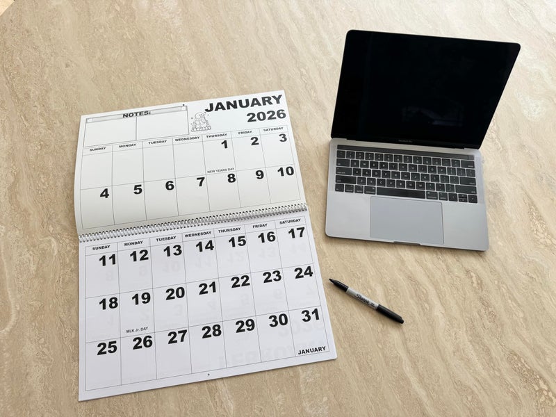 MAGNIFYING AIDS Jumbo Large Print Wall Calendar 2026 - Low Vision - Image 3