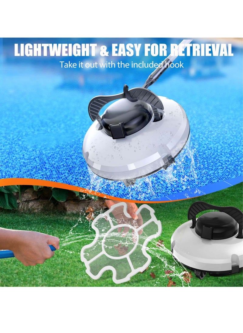 Effortless Cordless Robotic Pool Cleaner for Above Ground Pools - Dual Motors, 90-120 Min Runtime, IPX8 Waterproof, Lightweight & Auto-Dock Technology