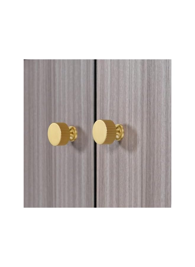 The Bros Solid Brass Cabinet Knob - Brush Gold Dresser Drawer Knob 2 Pack, Brass Handles for Bathroom Bedroom Closet Wardrobe,Furniture Hardware pulls - Image 5