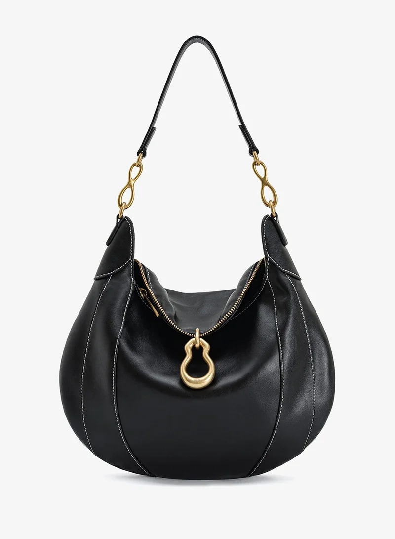 Daria Metal Pendant Embellished Shoulder Bag
