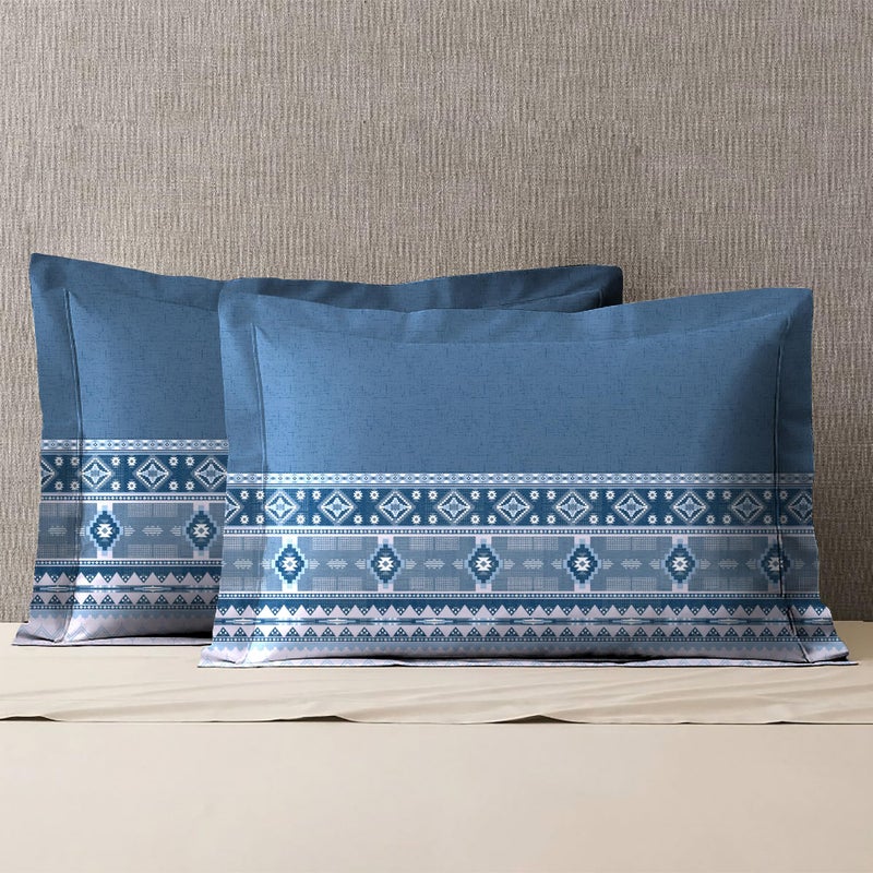 Trident Soft Comfort Pillow Covers Set of 2, 100% Cotton Pillow Covers, 210 TC, Soft and Breathable, Standard Size (46 cm x 69 cm) - Ice Dust - Image 1