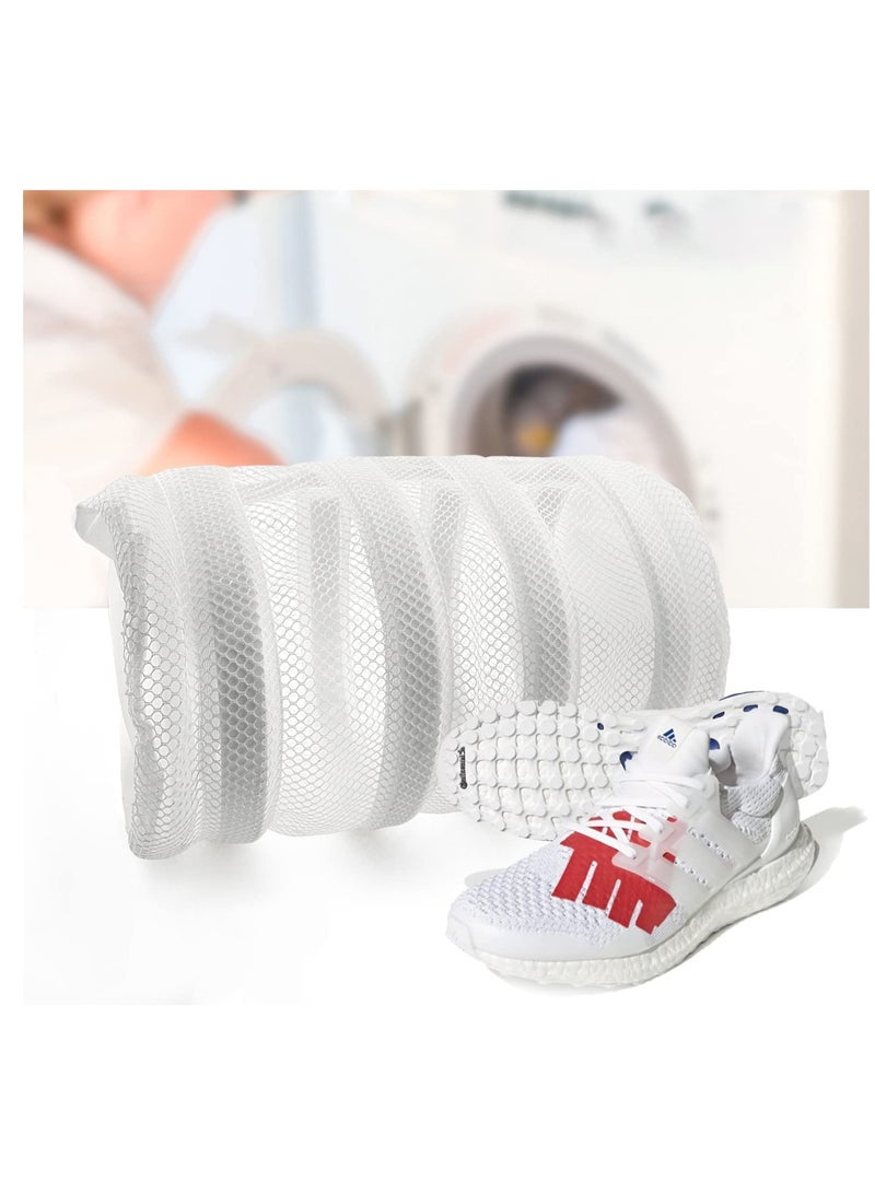 SYOSI Shoe Washing Bag With Bumper Protectors Sneaker Wash And Dry Bag For Laundry Machines Mesh Laundry Bag For Canvas Shoes Sneakers Knitted Sock Shoes And Delicates 2 Pack - Image 1